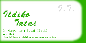ildiko tatai business card